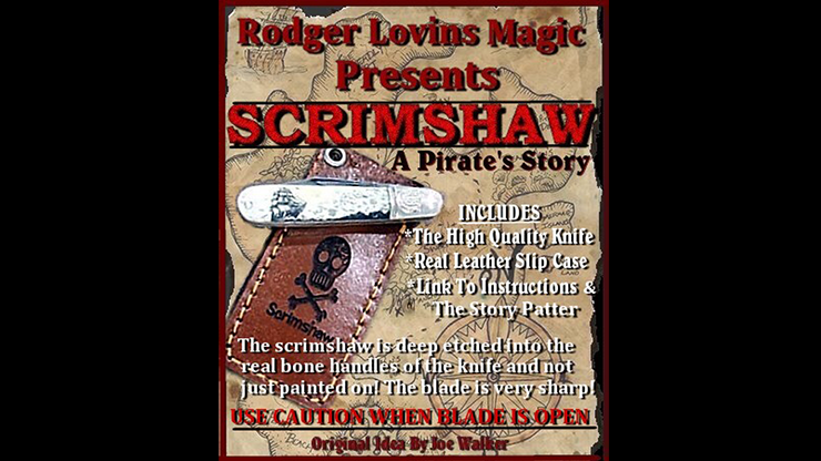 Scrimshaw Knife by Rodger Lovins