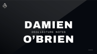 Damien's 2026 Lecture Notes eBook DOWNLOAD